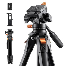 Load image into Gallery viewer, K&amp;F CONCEPT 63" Camera Tripod with Fluid Head, Black_1
