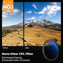 Load image into Gallery viewer, K&amp;F CONCEPT 67mm Circular Polarizer Filter with Lens Cap Cleaning Cloth Optical Glass Ultra Slim 18 Multi-Layer Coatings Polarizing Filter for Camera Lens (K-Series)_673
