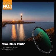 Load image into Gallery viewer, K&amp;F CONCEPT 77mm MCUV Lens Protection Filter 18 Multi-Coated Camera Lens UV Filter Ultra Slim with Cleaning Cloth (K-Series), clear_2609
