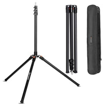 Load image into Gallery viewer, K&amp;F CONCEPT 86.6 inch/2.2m Light Stand with Storage Bag, Aluminium Photography Tripod for Reflectors, Softboxes, Flash, Strobe Lights, Umbrellas, Compact Lightweight Light Tripod, Black_1
