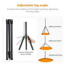 Load image into Gallery viewer, K&amp;F CONCEPT 86.6 inch/2.2m Light Stand with Storage Bag, Aluminium Photography Tripod for Reflectors, Softboxes, Flash, Strobe Lights, Umbrellas, Compact Lightweight Light Tripod, Black_33
