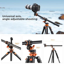 Load image into Gallery viewer, K&amp;F CONCEPT 90''/230cm Ultra High Camera Tripod T254A7+BH-28L, Black_8396
