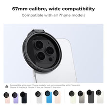 Load image into Gallery viewer, K&amp;F CONCEPT Clip On 67mm Variable ND2-32 Magnetic Phone Lens Filter Kit_2438
