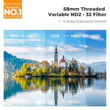 Load image into Gallery viewer, K&amp;F CONCEPT Lens Filter Mount Adapter with 58mm Variable ND2-32 Filter_831
