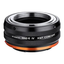 Load image into Gallery viewer, K&amp;F Concept Lens Mount Adapter M42-NEX IV Manual Focus Compatible with M42 Lens and Sony E Mount Camera Body_8592
