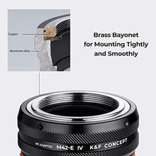 Load image into Gallery viewer, K&amp;F Concept Lens Mount Adapter M42-NEX IV Manual Focus Compatible with M42 Lens and Sony E Mount Camera Body_8595
