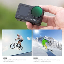Load image into Gallery viewer, K&amp;F CONCEPT ND Filter Kit Compatible with DJI Osmo Action 4, ND8 ND16 ND32 ND64 4 Pack Light Reduction Exposure Control Optical Glass Filters with Multi-Layer Coating_8731
