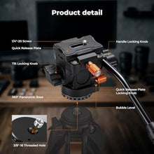 Load image into Gallery viewer, K&amp;F CONCEPT Plastic Fluid Head Silky Smooth for 360Pan and Tilt_706
