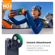 Load image into Gallery viewer, K&amp;F CONCEPT Snap-On CPL Filter Compatible with iPhone 17 Pro Max/17 Pro, DarkBlue_491
