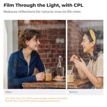 Load image into Gallery viewer, K&amp;F CONCEPT Snap-On CPL Filter Compatible with iPhone 17 Pro Max/17 Pro, DarkBlue_493
