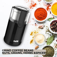 Load image into Gallery viewer, Kaffe Electric Coffee Blade Grinder w/Removable Cup - 4.5oz - Black (w/Cleaning Brush)_7050
