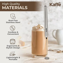 Load image into Gallery viewer, Kaffe Handheld Milk Frother - Stainless Steel - Battery Operated (NO STAND), StainlessSteel_6441
