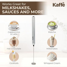 Load image into Gallery viewer, Kaffe Handheld Milk Frother - Stainless Steel - Battery Operated (NO STAND), StainlessSteel_6442
