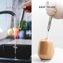 Load image into Gallery viewer, Kaffe Handheld Milk Frother - Stainless Steel - Battery Operated (NO STAND), StainlessSteel_6443
