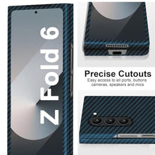 Load image into Gallery viewer, kaisenkec Slim and Thin Carbon Fiber Case for Samsung Galaxy Z Fold 6 Compatible with MagSafe, 1500D Aramid Fiber Z Fold6 Cover with Magnetic for Men and Women, Matte Blue, BlueCompatiblewithMagsafe_40
