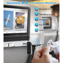 Load image into Gallery viewer, KAIY Bluetooth 5.3 Transmitter Receiver for Airplane, silver_4727
