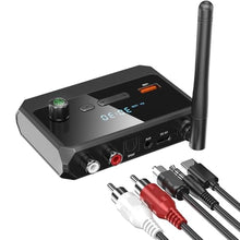 Load image into Gallery viewer, KAIY Bluetooth 5.4 Receiver for Home Stereo, Optical Low Latency &amp; HD Music Audio Bluetooth to RCA Adapter for Stereo/Speakers/Wired Speakers/Home Audio Music Streaming Stereo System, Support AUX/USB, Black_1
