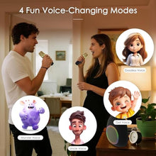Load image into Gallery viewer, Karaoke Machine for Kids Adults Portable Bluetooth Speaker with 2 Wireless Microphones LED Lights Artistic Design 8-Hour Battery Support Family&amp;Party Choice Fun for All Ages Gifts, Black_1593

