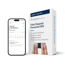 Load image into Gallery viewer, KardiaMobile 1-Lead EKG Monitor, Medical-Grade FDA-Cleared Personal Heart Monitor, Detects Normal, AFib &amp; Arrhythmias, 30 Second Results, Works with Most Smartphones, HSA&amp;FSA Eligible, Black_1
