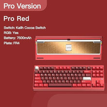 Load image into Gallery viewer, KEEBMONKEY WOBKEY Crush 80 Reboot CNC Aluminum 5-Second Quick-Release Triple-Mode Connectivity Mechanical Keyboard with Superior Acoustics (Pro Red)_5647
