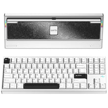 Load image into Gallery viewer, KEEBMONKEY WOBKEY Crush 80 Reboot CNC Aluminum 5-Second Quick-Release Triple-Mode Connectivity Mechanical Keyboard with Superior Acoustics (Lite Silver), White_1
