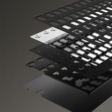Load image into Gallery viewer, KEEBMONKEY WOBKEY Crush 80 Reboot CNC Aluminum 5-Second Quick-Release Triple-Mode Connectivity Mechanical Keyboard with Superior Acoustics (Lite Silver), White_5589
