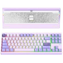 Load image into Gallery viewer, KEEBMONKEY WOBKEY Crush 80 Reboot CNC Aluminum 5-Second Quick-Release Triple-Mode Connectivity Mechanical Keyboard with Superior Acoustics (Pro Purple)_1
