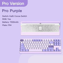 Load image into Gallery viewer, KEEBMONKEY WOBKEY Crush 80 Reboot CNC Aluminum 5-Second Quick-Release Triple-Mode Connectivity Mechanical Keyboard with Superior Acoustics (Pro Purple)_5598
