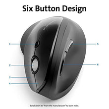 Load image into Gallery viewer, Kensington Pro Fit Ergo Vertical Wireless Mouse- Black (K75501WW), 2.8"x3"x4.4"_6819
