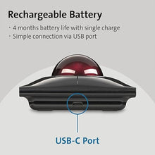 Load image into Gallery viewer, Kensington SlimBlade Pro Wireless Trackball, Rechargeable battery, Bluetooth 2.4GHz connection options (K72080WW), BlackRed_44
