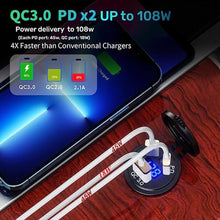 Load image into Gallery viewer, Kewig 12V USB Outlet Car Charge, 108W Super Fast Dual Charging Port_1919
