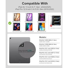 Load image into Gallery viewer, Keyboard Case for iPad Air 13 Inch (M4 2026/M3 2025/M2 2024), Case with Backlit Keyboard for iPad Pro 12.9 6th/5th/4th/3rd Gen Protector Cover Keypad for Pro 12.9in 2018-2022 with Pencil Holder, Navy, NavyBlueBacklit_682
