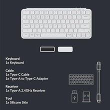 Load image into Gallery viewer, Keychron B1 Pro Ultra-Slim Wireless ZMK Custom Keyboard, Programmable Bluetooth/2.4 G/Wired Lightweight with 1200-Hour Long Battery Life Quiet Key for Mac/Windows - Ivory White, IvoryWhite_5952
