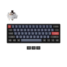 Load image into Gallery viewer, Keychron K12 Pro QMK/VIA Wireless Mechanical Keyboard Custom Programmable Macro with Hot-Swappable Keychron K Pro Red Switch 60% Compact Layout RGB Backlit Aluminum Frame for Mac Windows Linux, HotSwappableKeychronKProRedSwitch_1
