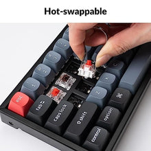 Load image into Gallery viewer, Keychron K12 Pro QMK/VIA Wireless Mechanical Keyboard Custom Programmable Macro with Hot-Swappable Keychron K Pro Red Switch 60% Compact Layout RGB Backlit Aluminum Frame for Mac Windows Linux, HotSwappableKeychronKProRedSwitch_6797
