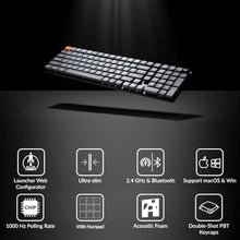 Load image into Gallery viewer, Keychron K17 Max 96% Layout QMK/Launcher Ultra-Slim Wireless/Type-C Wired Mechanical Keyboard with RGB Backlit, Low-Profile Gateron Mechanical Brown Switch Compatible with Mac Windows_2457
