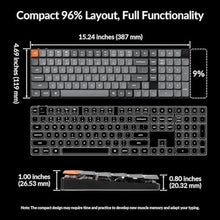 Load image into Gallery viewer, Keychron K17 Max 96% Layout QMK/Launcher Ultra-Slim Wireless/Type-C Wired Mechanical Keyboard with RGB Backlit, Low-Profile Gateron Mechanical Brown Switch Compatible with Mac Windows_2460
