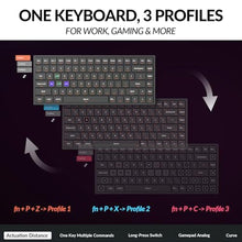 Load image into Gallery viewer, Keychron K2 HE Rapid Trigger Wireless Custom Keyboard with Hall Effect Gateron Double-Rail Magnetic Switch, 2.4 GHz QMK Bluetooth 5.2 RGB Compatible with Mac Windows Linux (Aluminum + Wood), GateronDoubleRailMagneticSwitchWhite_7198
