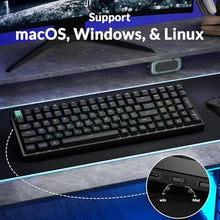 Load image into Gallery viewer, Keychron K4 HE 96% Wireless Hall Effect Keyboard with Number Pad, Rapid Trigger Magnetic Switches, QMK Launcher, 2.4GHz/Bluetooth/Wired, Mac &amp; Windows, Aluminum Frame, Black (Shine-Through), StandardVersionBlack_7209
