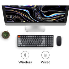 Load image into Gallery viewer, Keychron K4 Wireless Bluetooth/USB Wired Gaming Mechanical Keyboard, Compact 100 Keys RGB LED Backlit Gateron Brown Switch N-Key Rollover, Aluminum Frame for Mac Windows, Version 2, GateronBrownSwitch_7117
