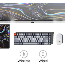 Load image into Gallery viewer, Keychron K6 Hot Swappable Wireless Bluetooth 5.1/Wired Mechanical Gaming Keyboard, 65% Compact 68-Key RGB LED Backlight Keychron Super Brown Switch Rechargeable Battery for Mac Windows, KeychronSuperBrownSwitch_5129

