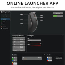 Load image into Gallery viewer, Keychron M3 Wireless Mouse, PAW3395 Sensor with Programmable Macro Button 26,000 DPI Supports 2.4 GHz/Bluetooth 5.1, 79g Ultra-Light Ergonomic Design Up to 70 Hours Using for PC Mac Laptop - Black_8598
