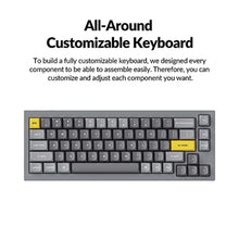 Load image into Gallery viewer, Keychron Q2 Wired Custom Mechanical Keyboard, QMK/VIA Programmable Macro, Full Aluminum, Hot-Swappable Gateron G Pro Blue Switch, 65% Layout Double Gasket Compatible with Mac and Windows - Grey, SilverGrey_7051
