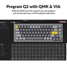 Load image into Gallery viewer, Keychron Q2 Wired Custom Mechanical Keyboard, QMK/VIA Programmable Macro, Full Aluminum, Hot-Swappable Gateron G Pro Blue Switch, 65% Layout Double Gasket Compatible with Mac and Windows - Grey, SilverGrey_7054
