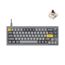 Load image into Gallery viewer, Keychron Q2 Wired Custom Mechanical Keyboard Knob Version, 65% Layout QMK/VIA Programmable Macro with Hot-swappable Gateron G Pro Brown Switch Double Gasket Compatible with Mac Windows Linux (Grey), HotswapGateronGProBrownSwitch_1
