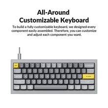 Load image into Gallery viewer, Keychron Q4 Wired Custom Mechanical Keyboard, QMK/VIA Programmable Macro, Full Aluminum, Hot-Swappable Gateron G Pro Red Switch, 60% Layout Double Gasket Compatible with Mac and Windows - Blue, GrayGateronGProRedSwitch_7105
