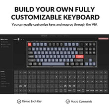 Load image into Gallery viewer, Keychron V3 Wired Custom Mechanical Keyboard Knob Version, TKL QMK/VIA Programmable Macro with Hot-swappable Keychron K Pro Red Switch Compatible with Mac Windows Linux (Frosted Black-Translucent), HotswapKeychronKProRedSwitch_7018
