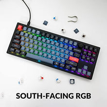 Load image into Gallery viewer, Keychron V3 Wired Custom Mechanical Keyboard Knob Version, TKL QMK/VIA Programmable Macro with Hot-swappable Keychron K Pro Red Switch Compatible with Mac Windows Linux (Frosted Black-Translucent), HotswapKeychronKProRedSwitch_7020
