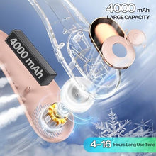 Load image into Gallery viewer, KIDEE Portable Neck Fan, Neck Fans Rechargeable for Women Men, 4000mAh Personal Bladeless Fan, Upgraded Cooling Air Volume, Ultra Quiet Wearable Fan, Pink_8129
