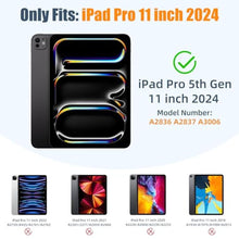 Load image into Gallery viewer, Kidopire New Compatible with iPad Pro 11 Inch Case (M4 2024/M5 2025) with Pencil Holder, Smart Cover with Protective Trifold Stand &amp; Soft TPU Back, Auto Wake/Sleep, Support Pencil Pro, Black_7311

